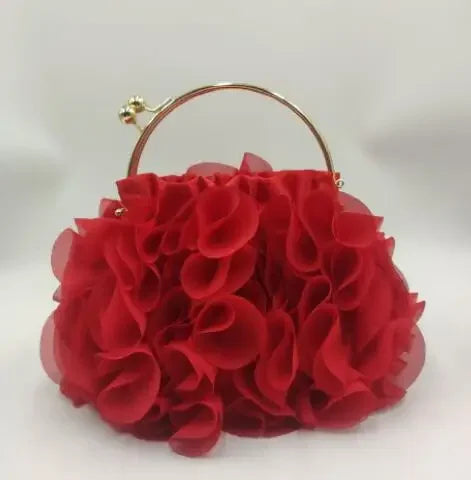 Bianca's Satin Floral Clutch Bag