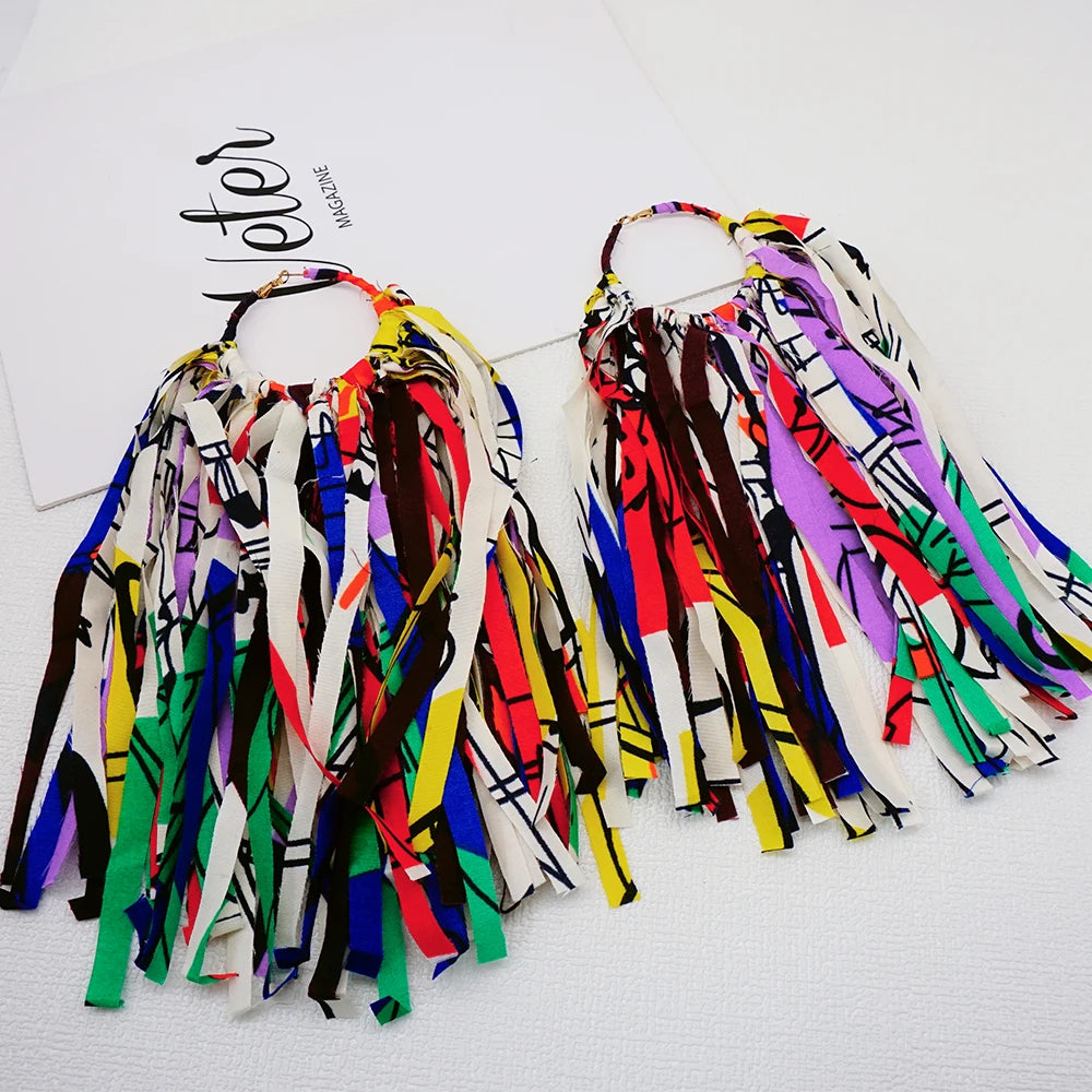 Ankara Tassel Earrings