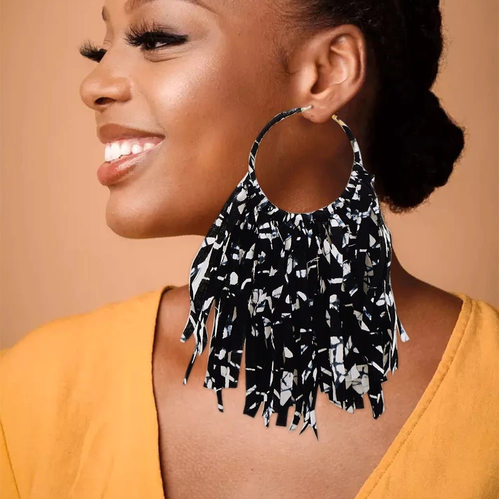 Ankara Tassel Earrings