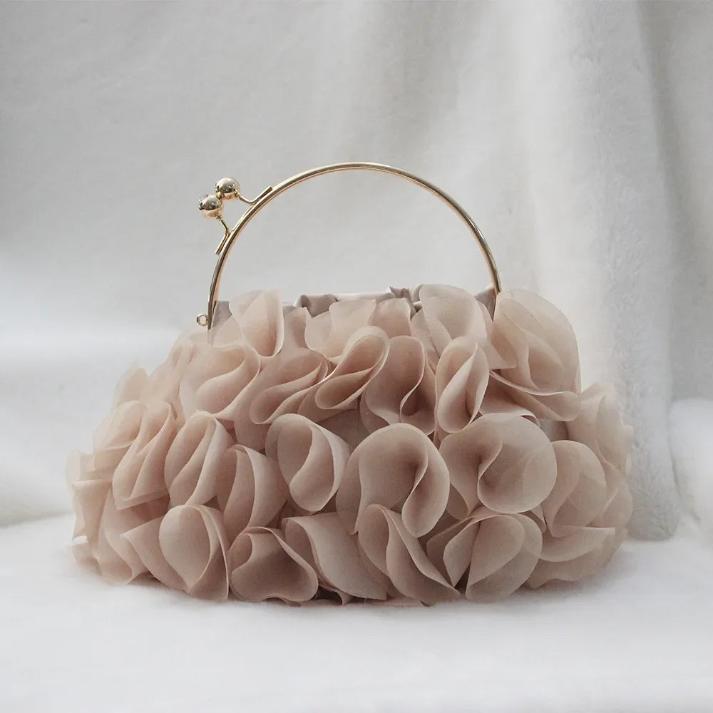 Bianca's Satin Floral Clutch Bag