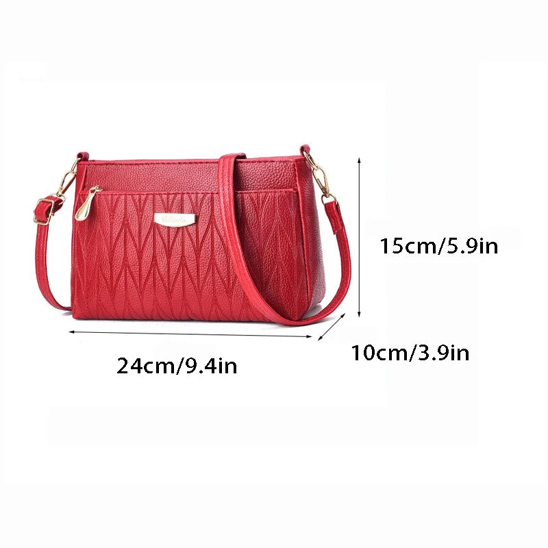 Cute Multi-Zipper Crossbody Handbag