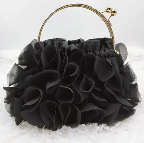 Bianca's Satin Floral Clutch Bag