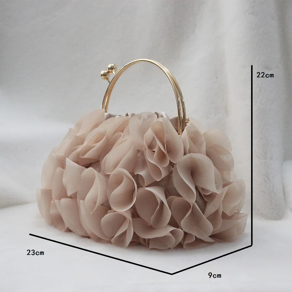 Bianca's Satin Floral Clutch Bag