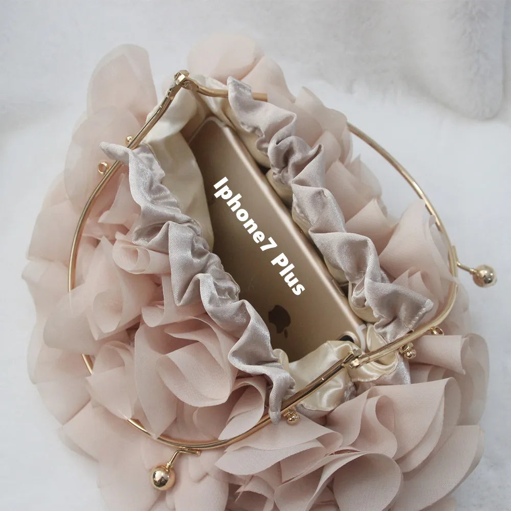 Bianca's Satin Floral Clutch Bag