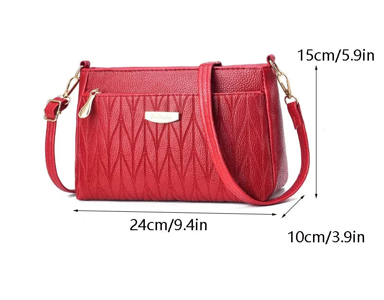 Cute Multi-Zipper Crossbody Handbag