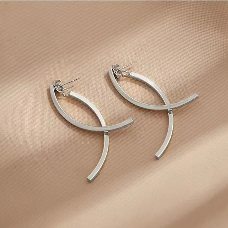 Glossy Fish Shape Earrings