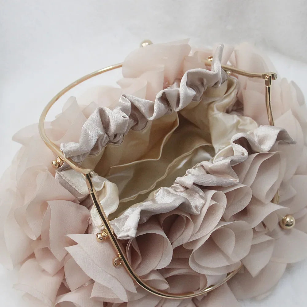 Bianca's Satin Floral Clutch Bag