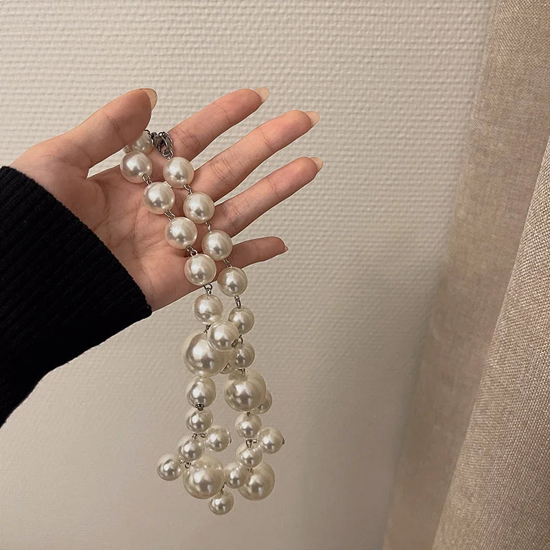 Vintage Pearl Collarbone Necklace