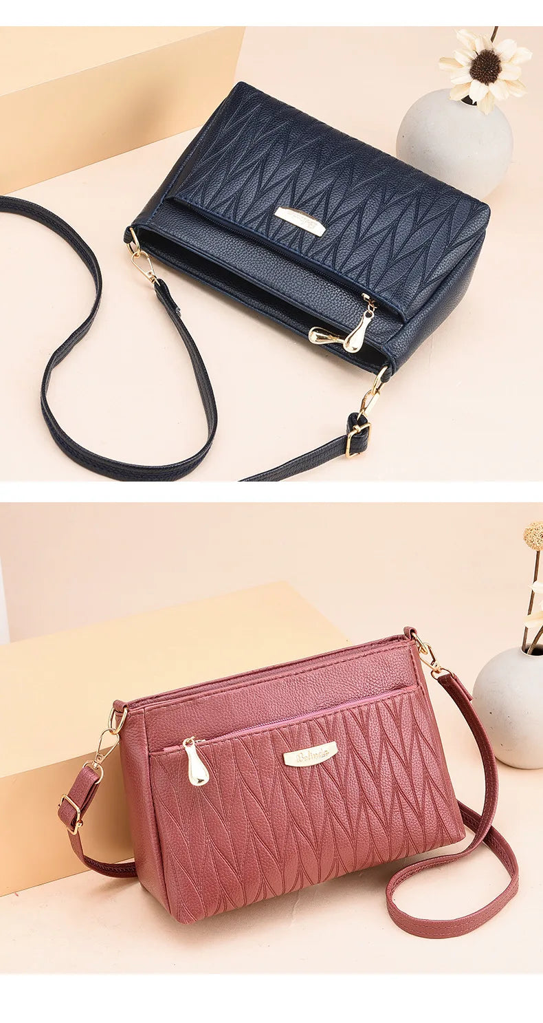 Cute Multi-Zipper Crossbody Handbag