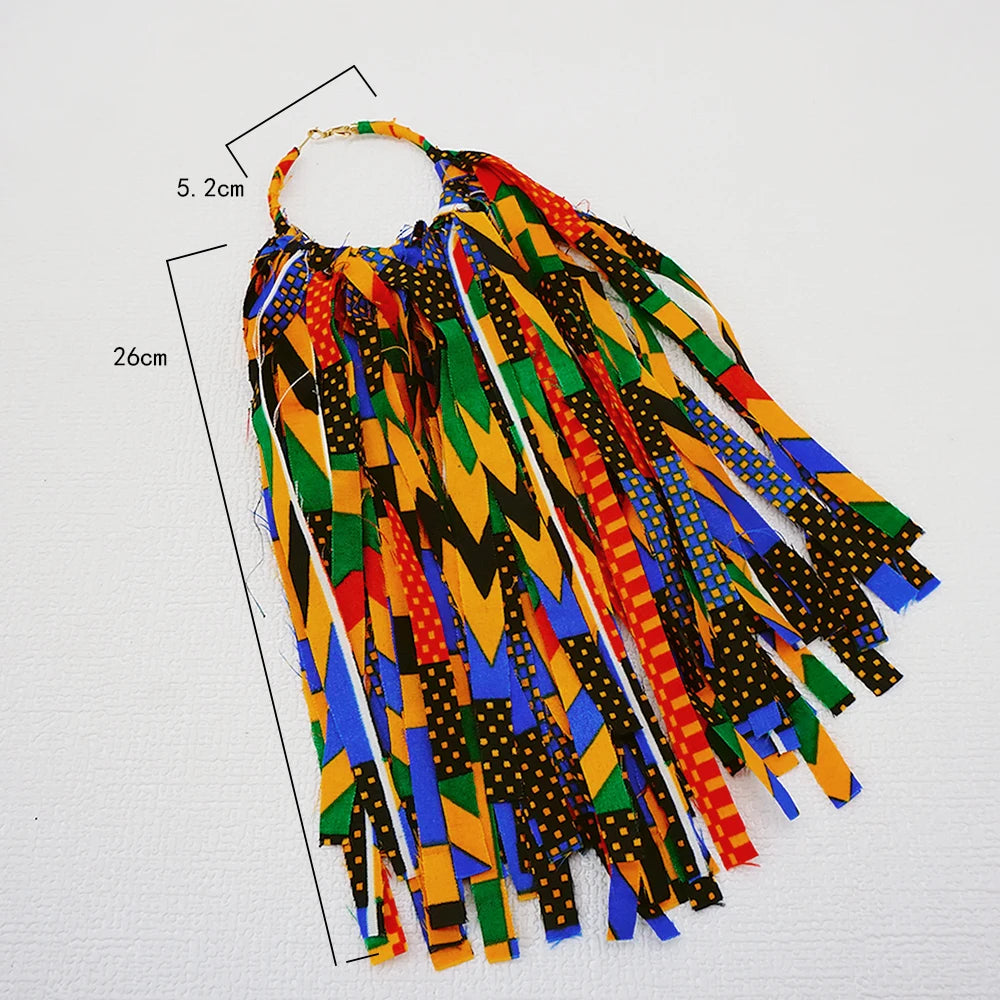 Ankara Tassel Earrings