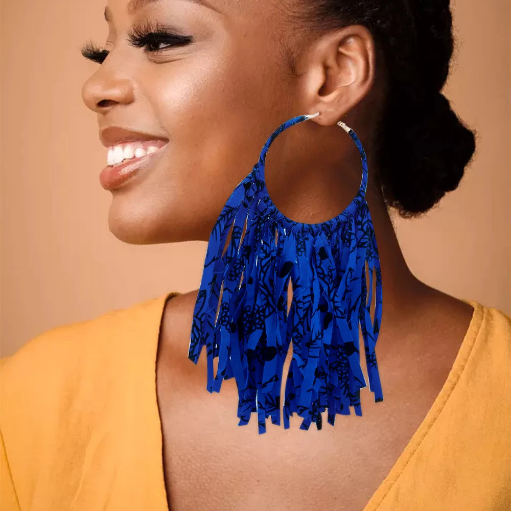 Ankara Tassel Earrings