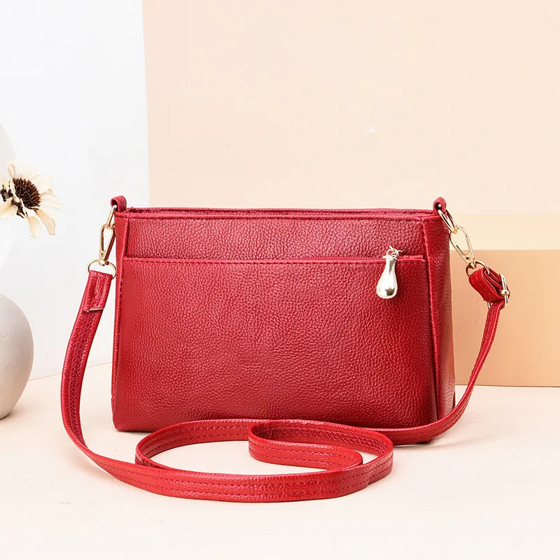 Cute Multi-Zipper Crossbody Handbag