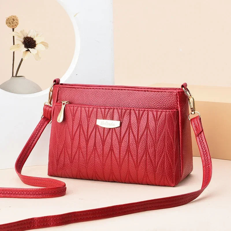 Cute Multi-Zipper Crossbody Handbag