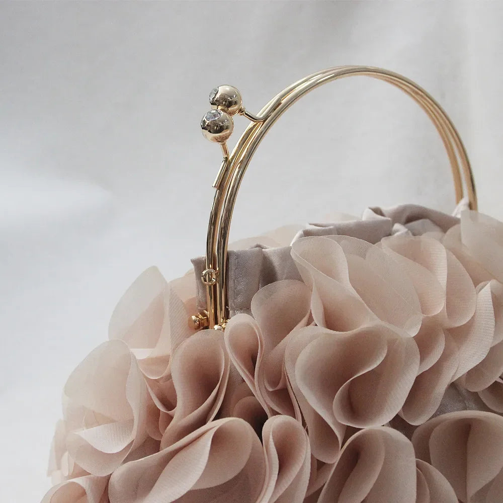 Bianca's Satin Floral Clutch Bag