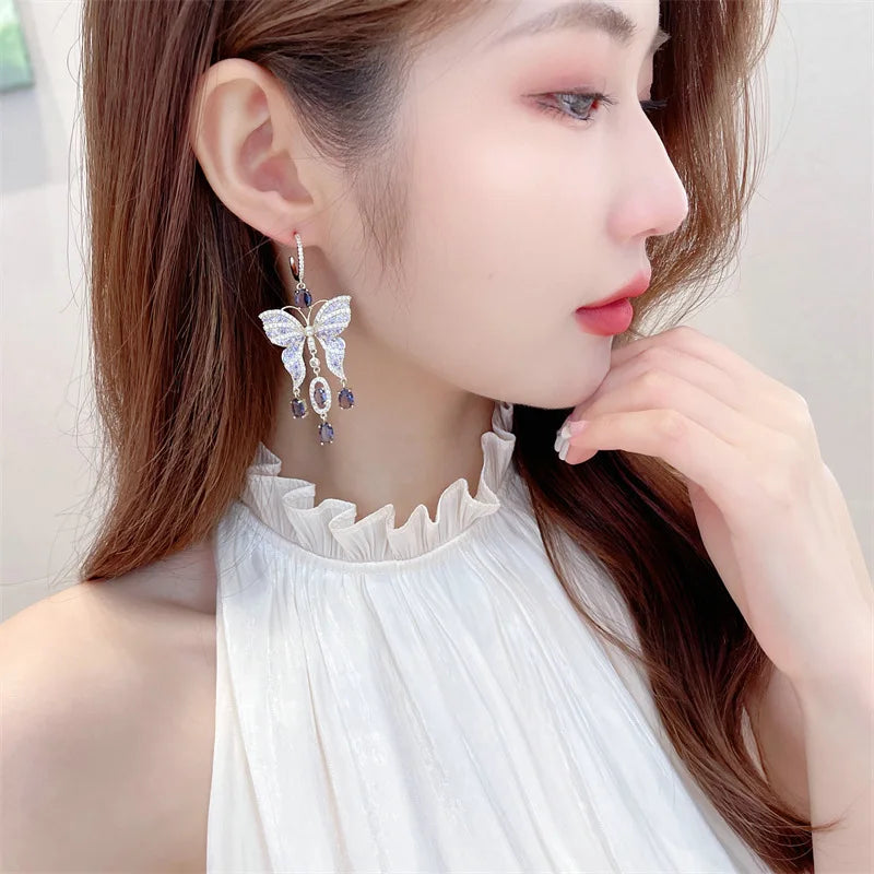 Chic Butterfly Tassel Earrings