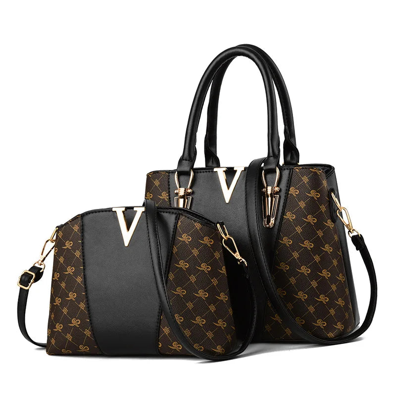 Victoria´s Elegant 2-Piece Leather Bag Set