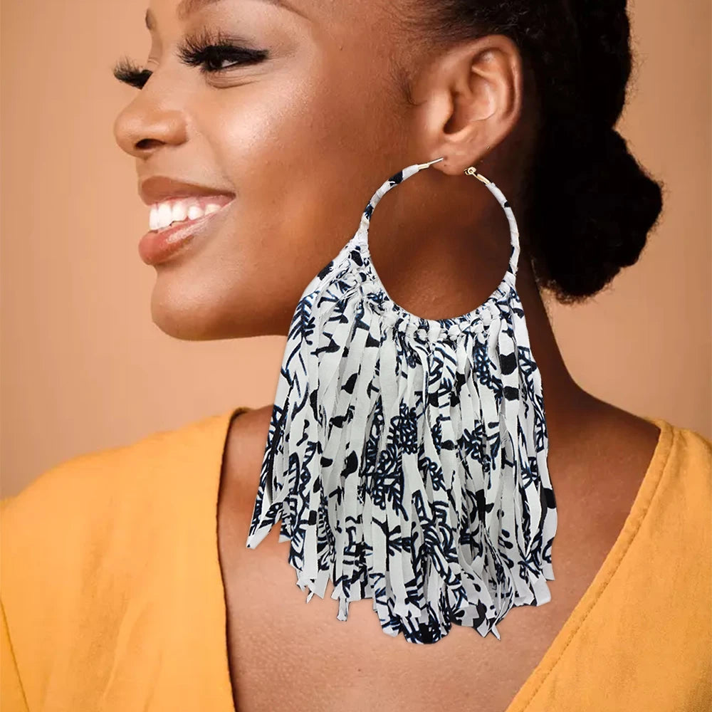 Ankara Tassel Earrings