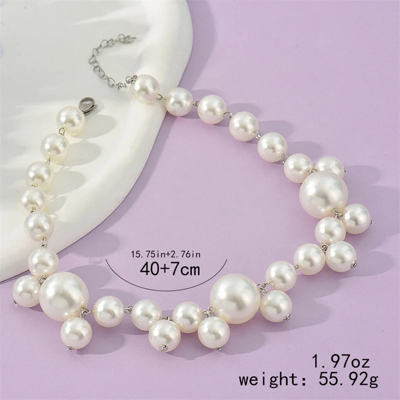 Vintage Pearl Collarbone Necklace