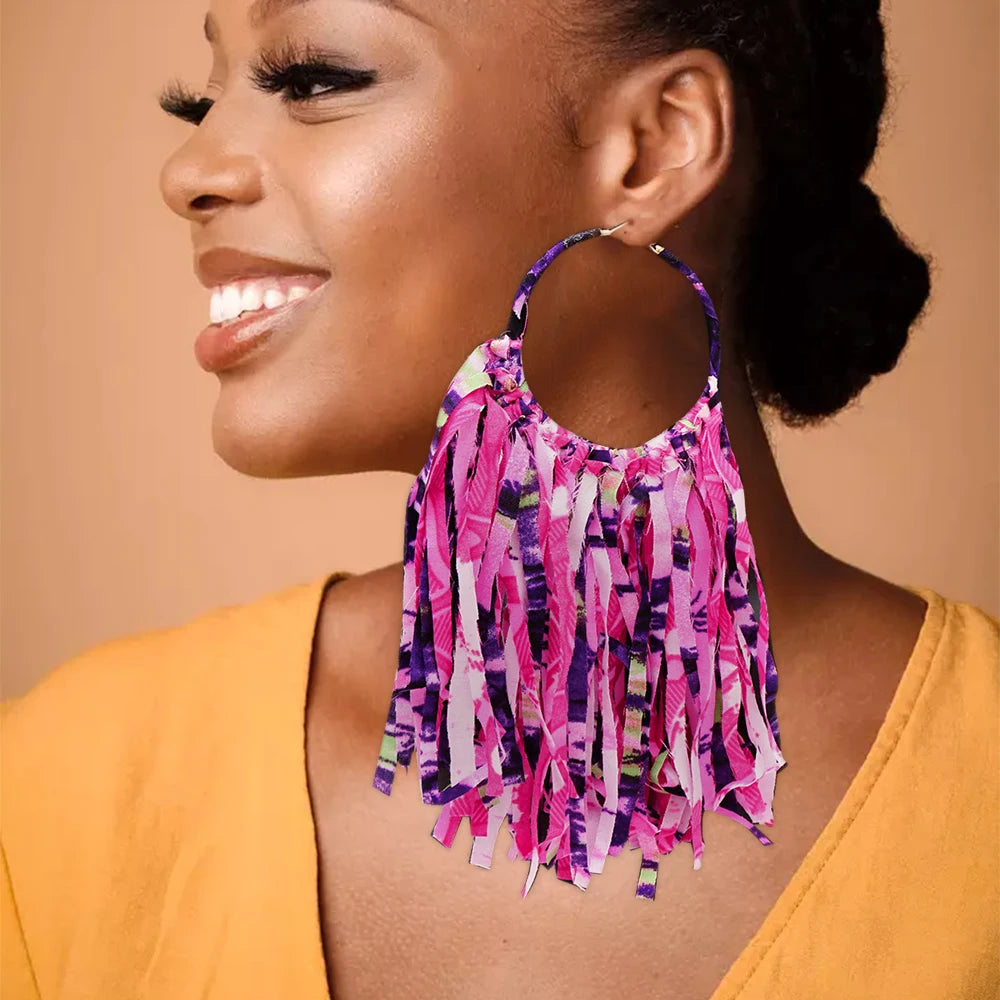 Ankara Tassel Earrings