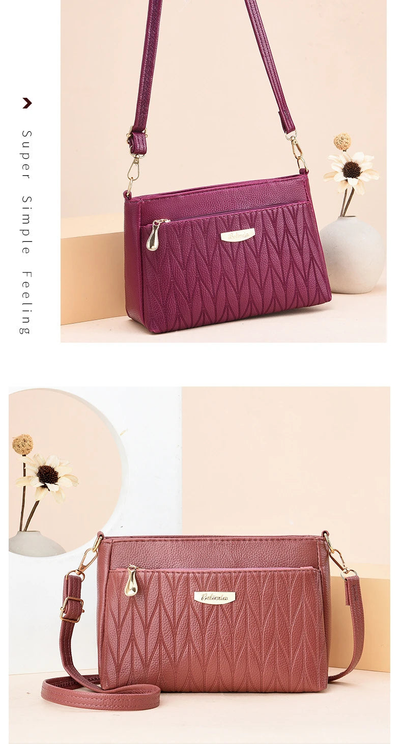 Cute Multi-Zipper Crossbody Handbag