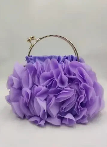 Bianca's Satin Floral Clutch Bag