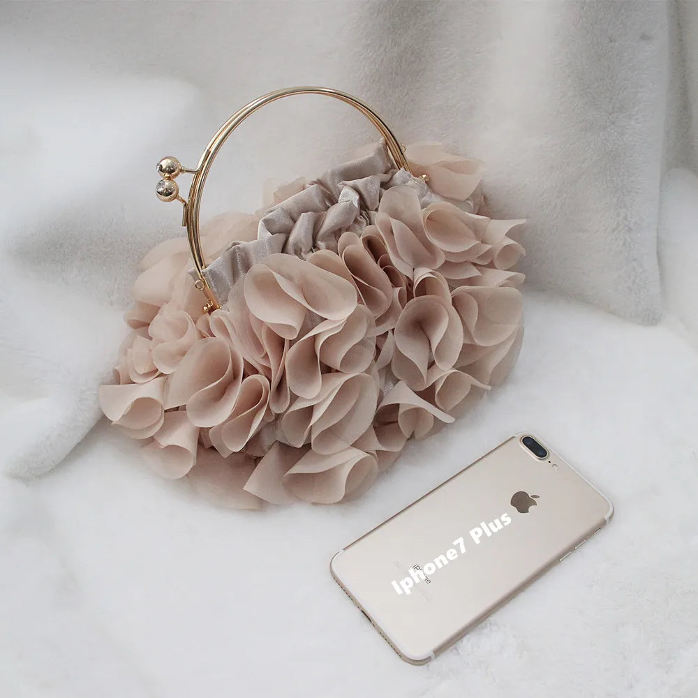 Bianca's Satin Floral Clutch Bag