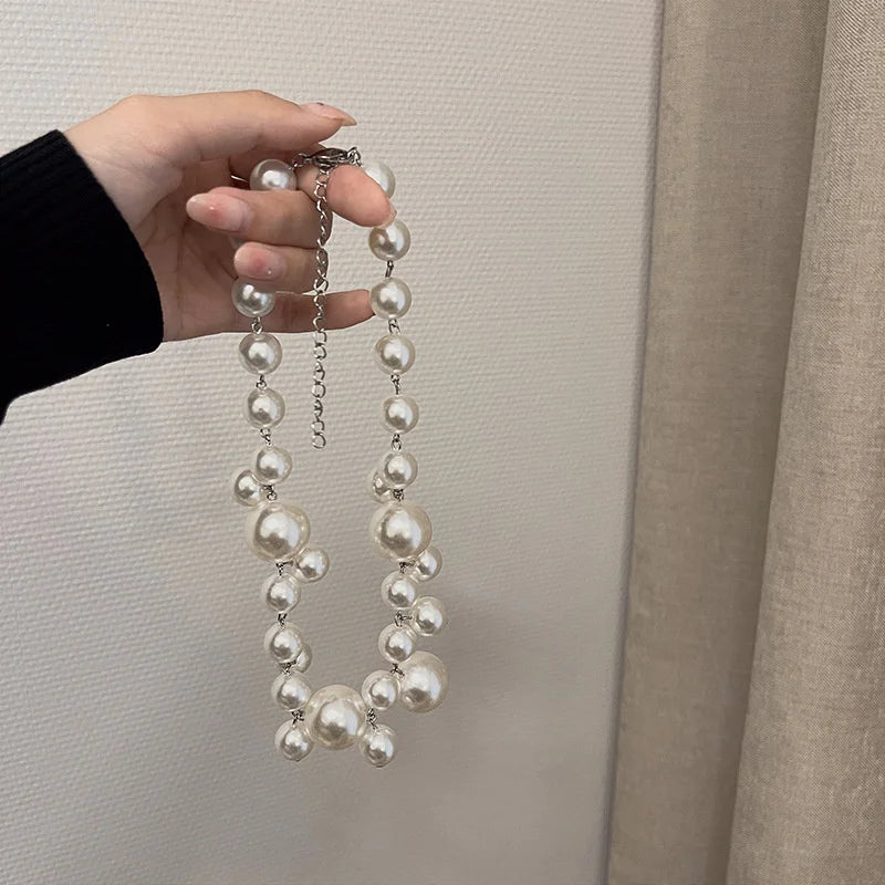 Vintage Pearl Collarbone Necklace