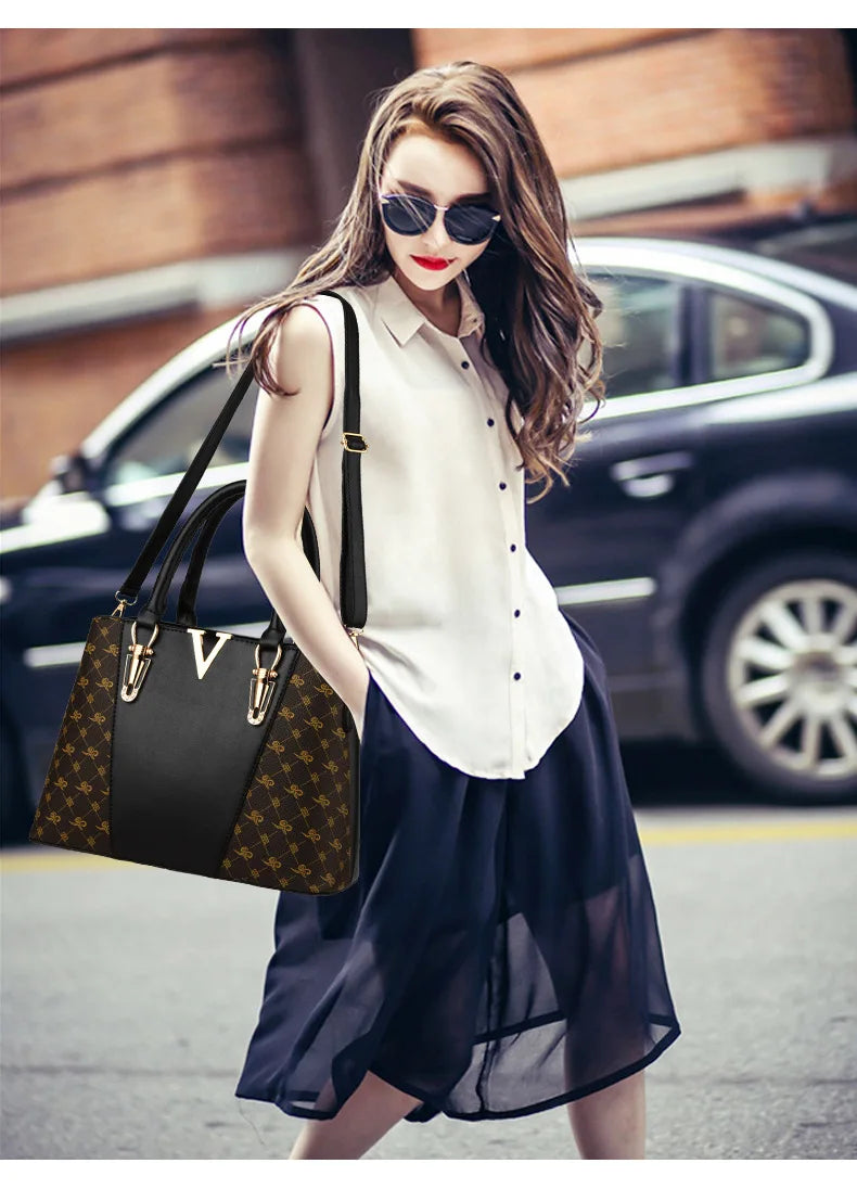 Victoria´s Elegant 2-Piece Leather Bag Set